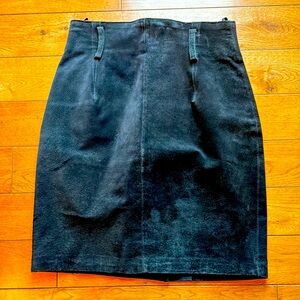 Vintage 90s Compagnie Internationale Express Suede Skirt Size 3/4